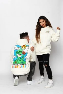 CASH Hoodies BP X Alienlabs Peace And Love Hoodie Natural