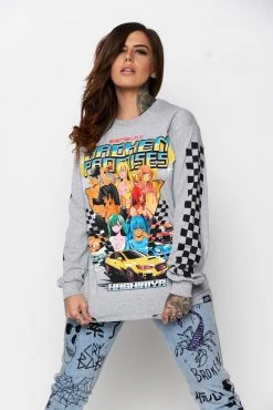 CASH Shirts Street Racers L/S Heather Grey