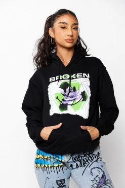 BROKEN PROMISES Hoodies Recycle Hoodie Black