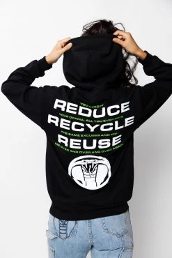 BROKEN PROMISES Hoodies Recycle Hoodie Black