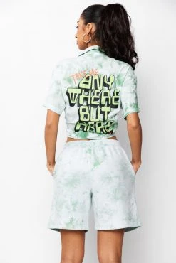 BROKEN PROMISES Bottoms Outsider Tie Dye Shorts Green