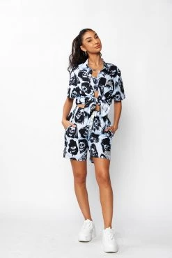 CASH Shirts Reaper Guide Button Up Shirt Blue