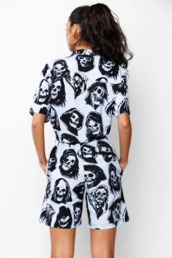 CASH Shirts Reaper Guide Button Up Shirt Blue