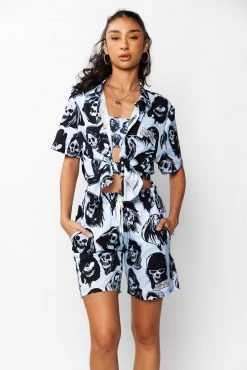 CASH Shirts Reaper Guide Button Up Shirt Blue