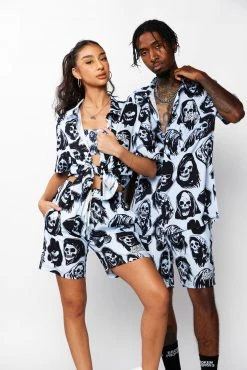 CASH Shirts Reaper Guide Button Up Shirt Blue