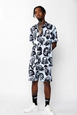 CASH Shirts Reaper Guide Button Up Shirt Blue