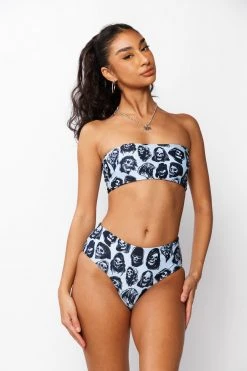 BROKEN PROMISES Sets Reaper Guide High Waisted Bikini Bottom Blue