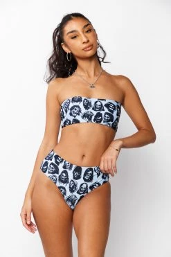 BROKEN PROMISES Sets Reaper Guide High Waisted Bikini Bottom Blue