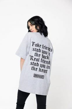 CASH We Ain't Homies Pocket Tee Heather Grey