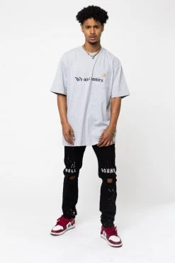 CASH We Ain't Homies Pocket Tee Heather Grey