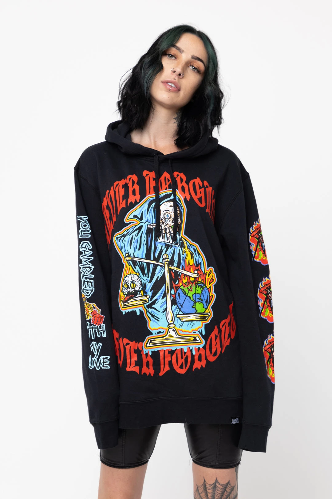 BROKEN PROMISES Never Forgive Hoodie Black