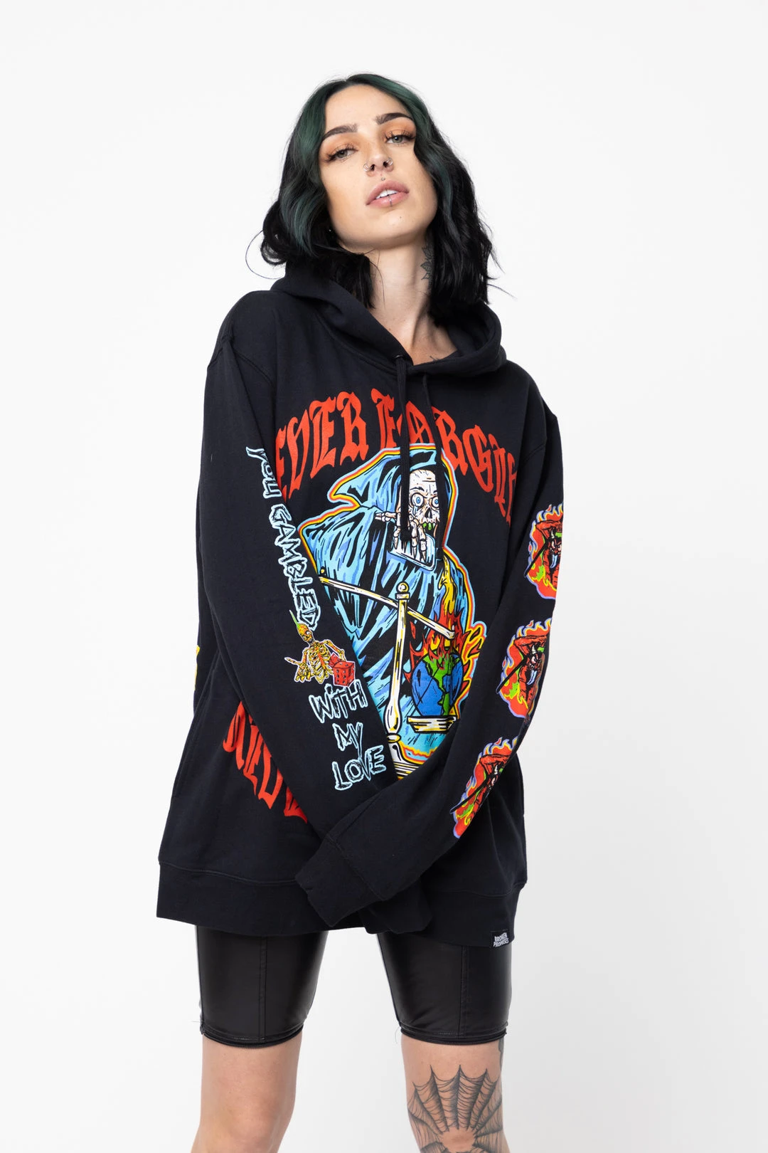 BROKEN PROMISES Never Forgive Hoodie Black