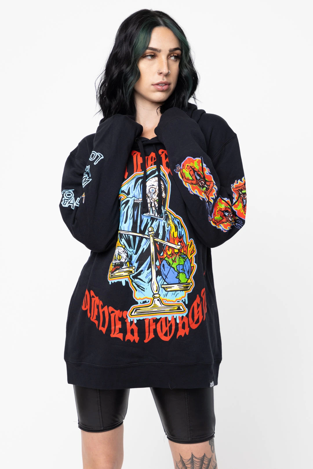 BROKEN PROMISES Never Forgive Hoodie Black