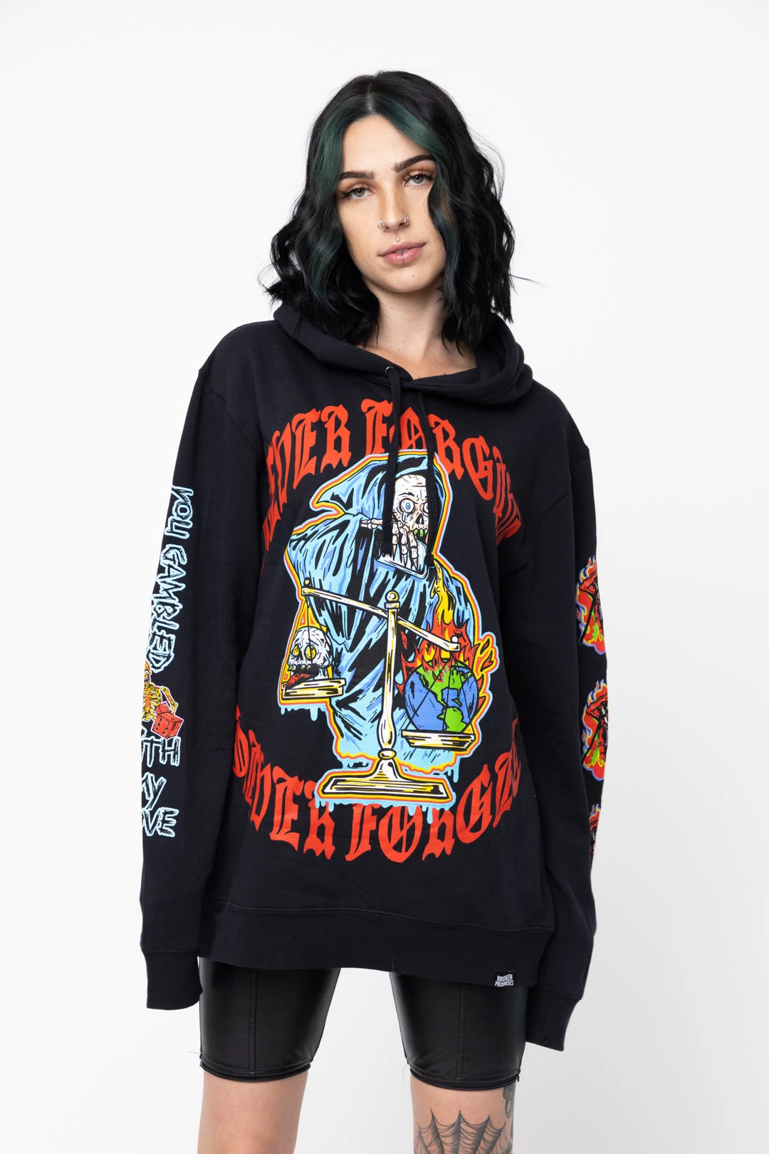 BROKEN PROMISES Never Forgive Hoodie Black