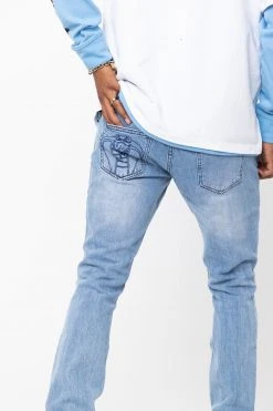 BROKEN PROMISES Now Or Never Printed Denim