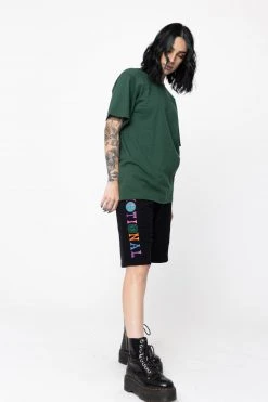 BROKEN PROMISES Emotional Fleece Shorts Black Bottoms