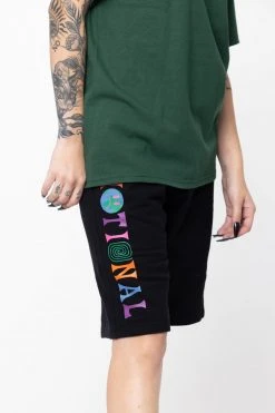 BROKEN PROMISES Emotional Fleece Shorts Black Bottoms