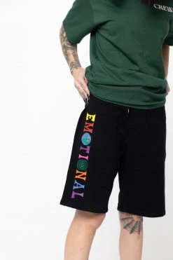 BROKEN PROMISES Emotional Fleece Shorts Black Bottoms