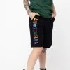 BROKEN PROMISES Emotional Fleece Shorts Black Bottoms