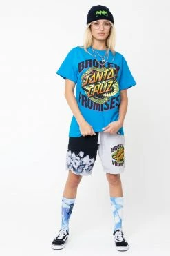 BROKEN PROMISES BP X SC Slither Tee Blue Shirts