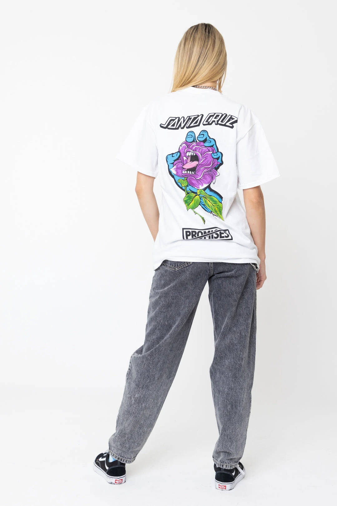 BROKEN PROMISES BP X SC Screaming Thornless S/S Tee White