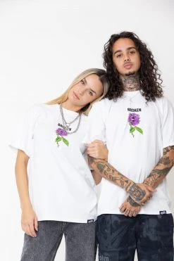 BROKEN PROMISES BP X SC Screaming Thornless S/S Tee White