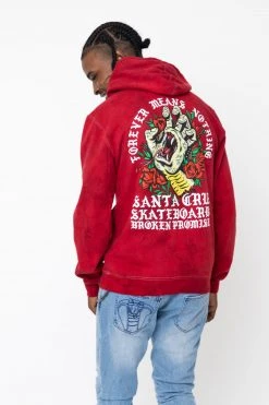 BROKEN PROMISES Hoodies BP X SC Screaming Venomous Tie Dye RED Hoodie