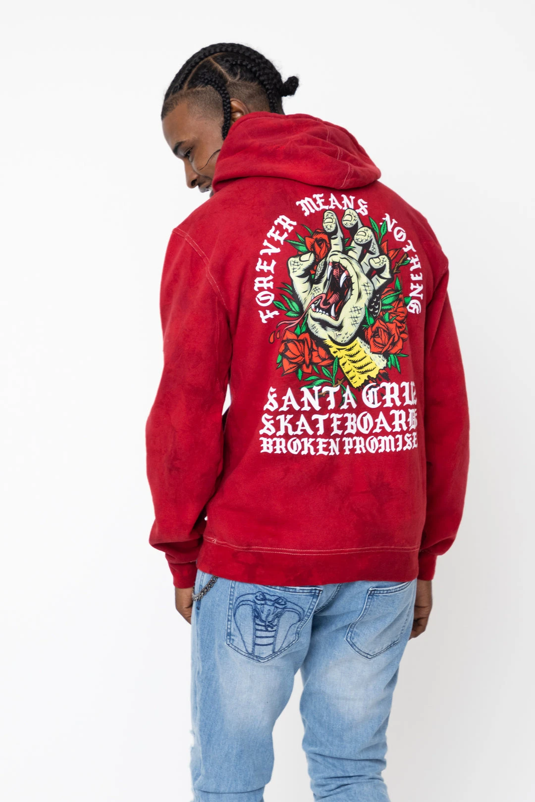 BROKEN PROMISES Hoodies BP X SC Screaming Venomous Tie Dye RED Hoodie