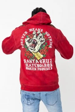BROKEN PROMISES Hoodies BP X SC Screaming Venomous Tie Dye RED Hoodie