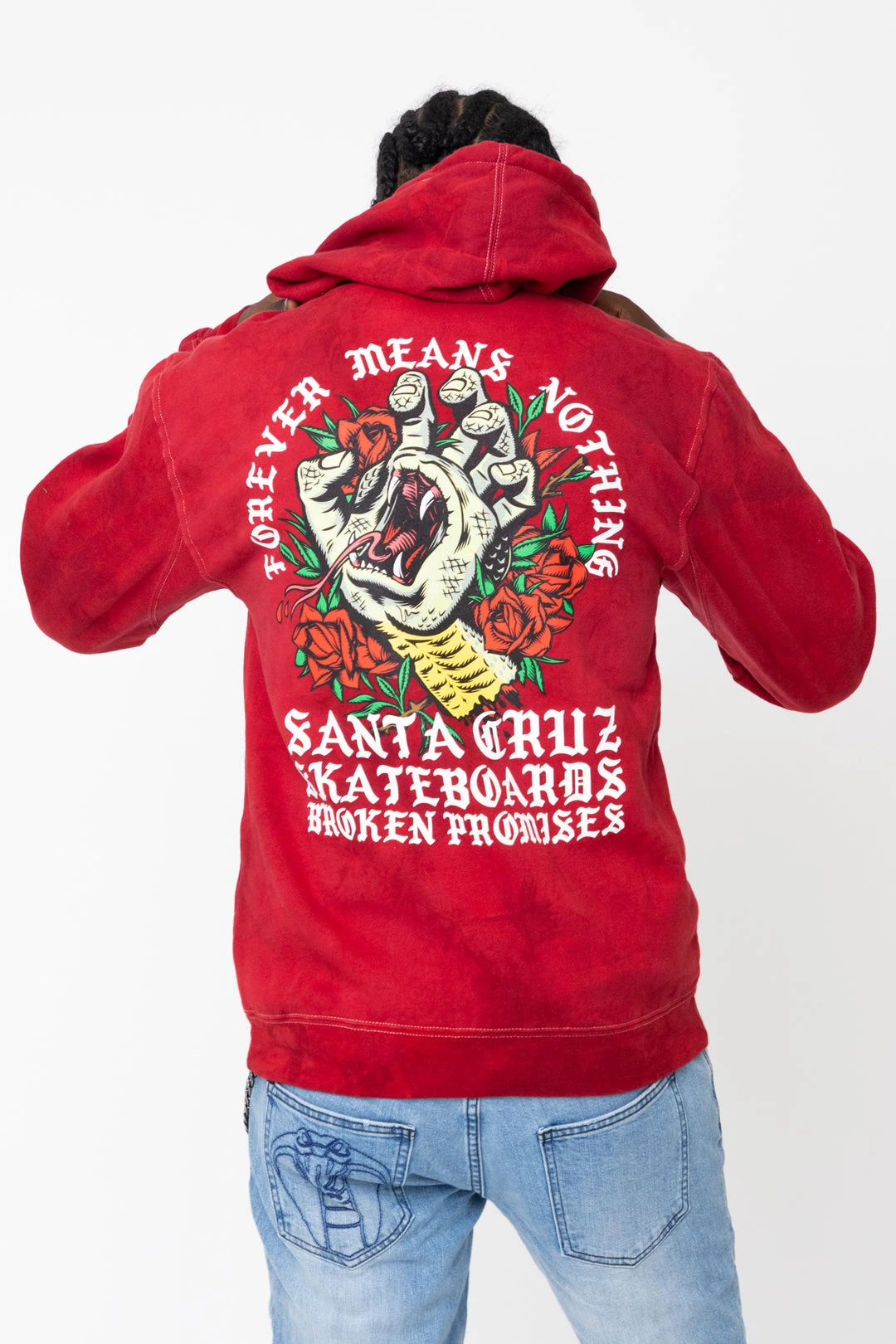 BROKEN PROMISES Hoodies BP X SC Screaming Venomous Tie Dye RED Hoodie