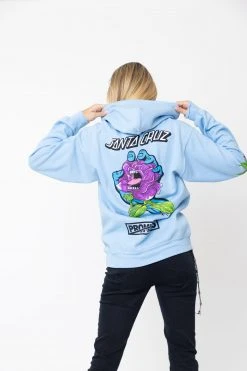 BROKEN PROMISES Hoodies BP X SC Screaming Thornless Hoodie Light Blue