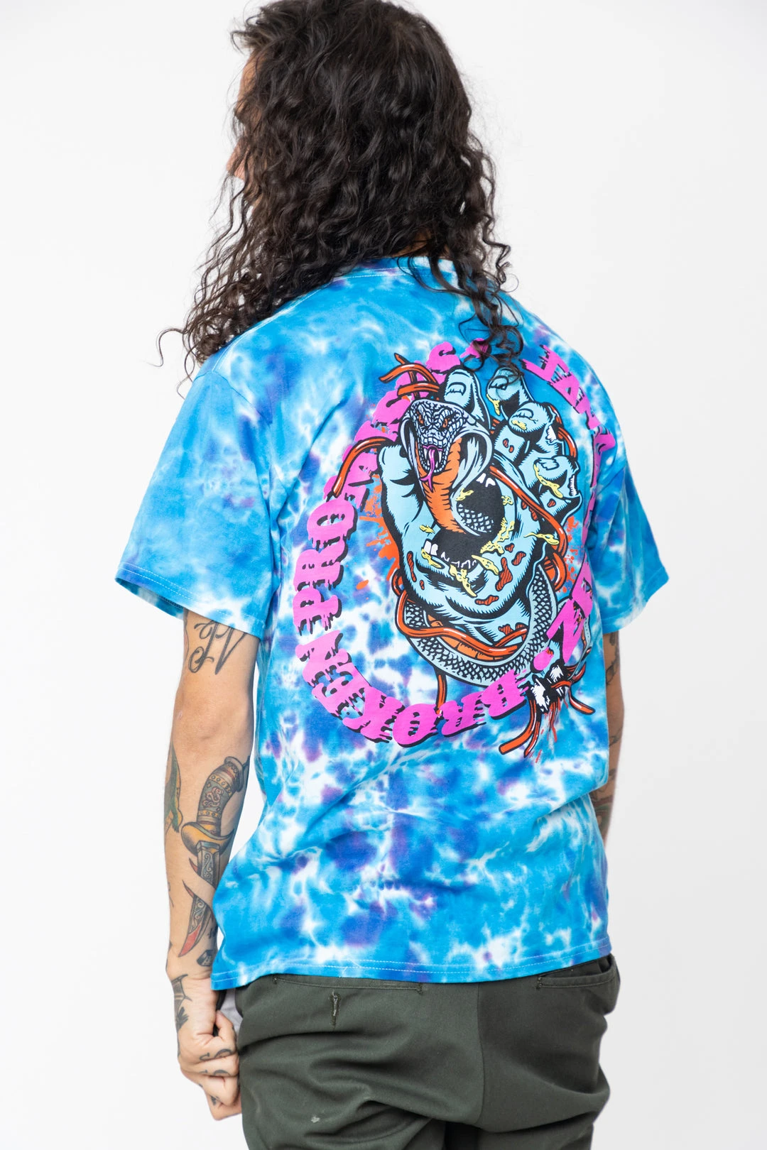 BROKEN PROMISES Shirts BP X SC Striker Dye Tee Blue