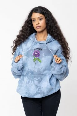 BROKEN PROMISES BP X SC Screaming Thornless Tie Dye Hoodie Slate Hoodies