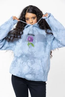 BROKEN PROMISES BP X SC Screaming Thornless Tie Dye Hoodie Slate Hoodies