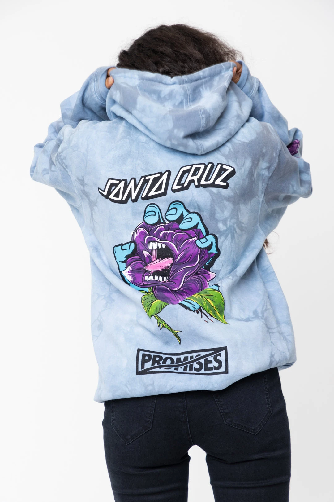 BROKEN PROMISES BP X SC Screaming Thornless Tie Dye Hoodie Slate Hoodies