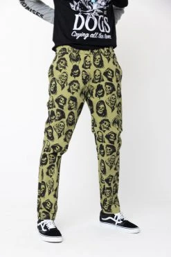 BROKEN PROMISES Reaper Guide Chino Pants Moss Green