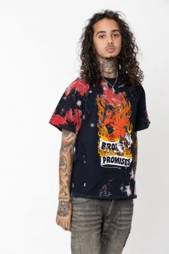 BROKEN PROMISES Don't Brake Tie Dye Tee Red/Blk Shirts