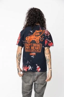 BROKEN PROMISES Don't Brake Tie Dye Tee Red/Blk Shirts