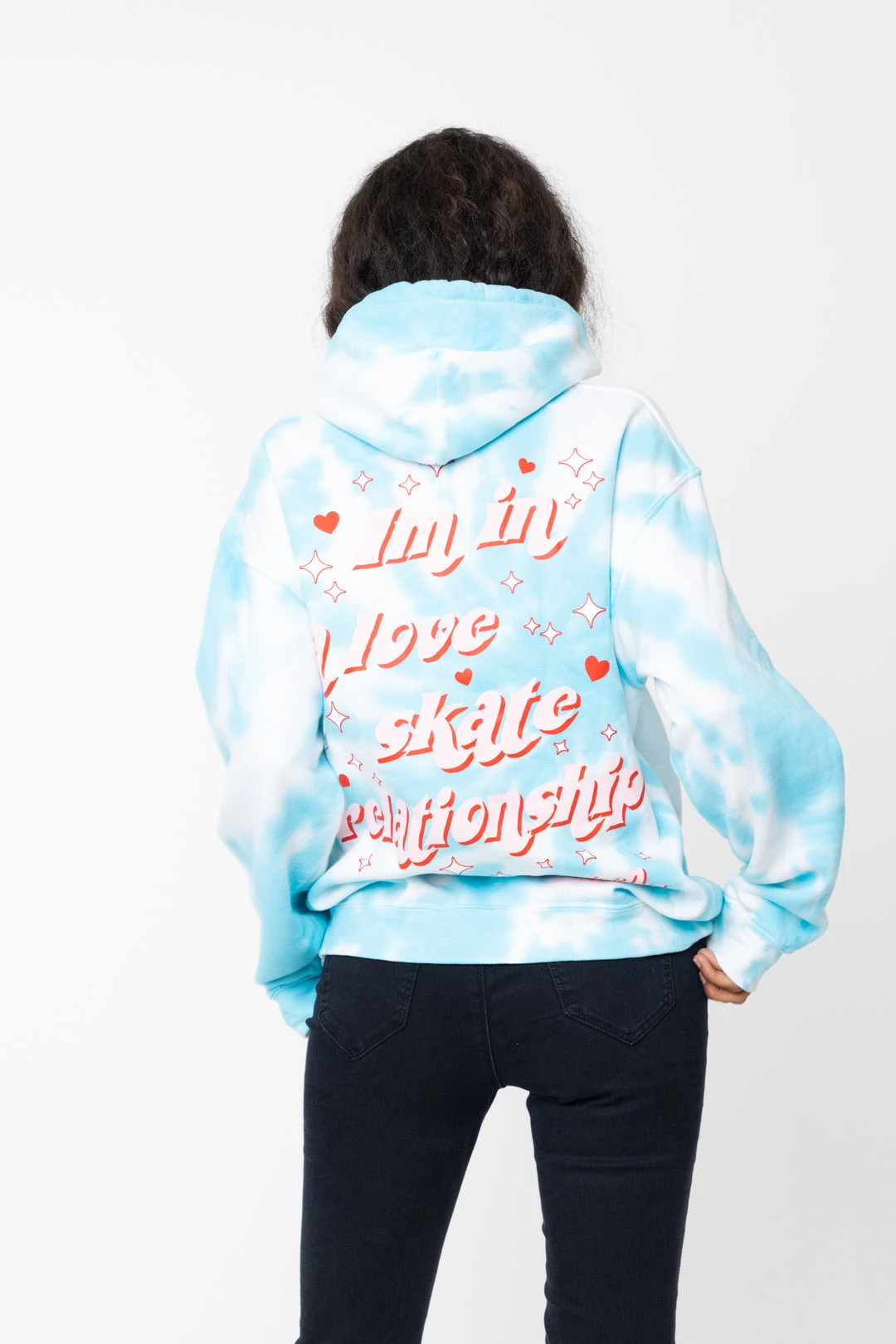 BROKEN PROMISES Love Skate Tie Dye Hoodie