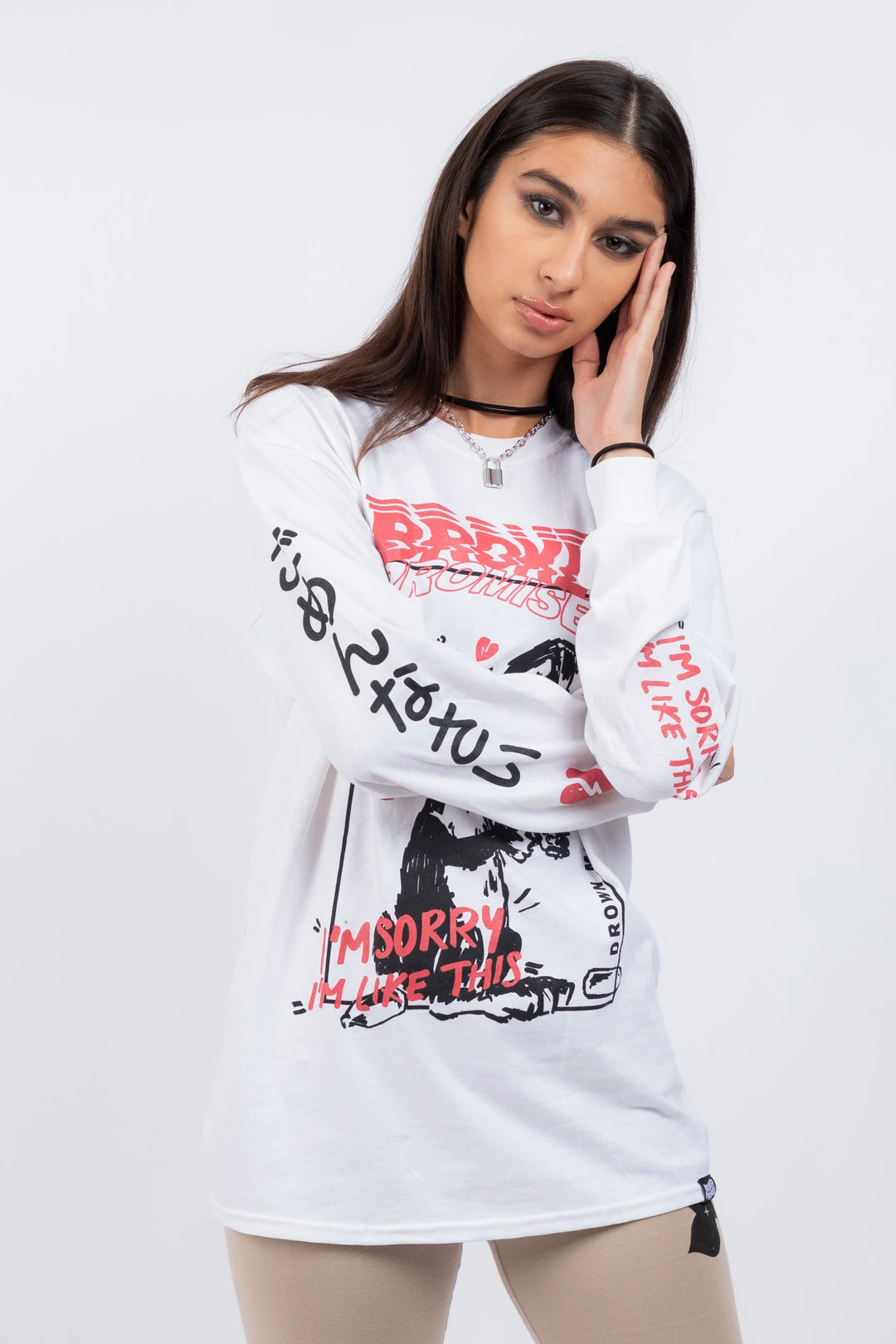 BROKEN PROMISES Shirts Drown My Sorrows L/S White