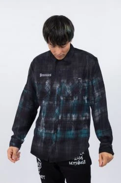 BROKEN PROMISES Slogan Bamboo Dye Flannel