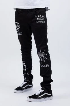 CASH Bottoms Unforgiven Denim Jeans Black