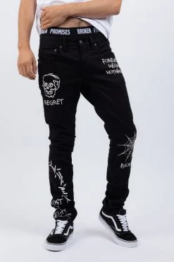 CASH Bottoms Unforgiven Denim Jeans Black