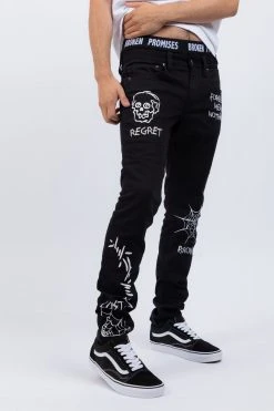 CASH Bottoms Unforgiven Denim Jeans Black
