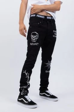 CASH Bottoms Unforgiven Denim Jeans Black