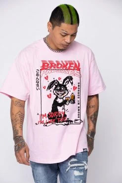 BROKEN PROMISES Drown My Sorrows Tee Pink