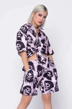 BROKEN PROMISES Bottoms Reaper Guide Shorts Pink