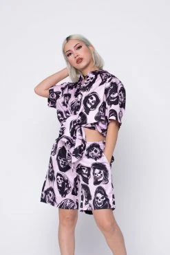 BROKEN PROMISES Bottoms Reaper Guide Shorts Pink