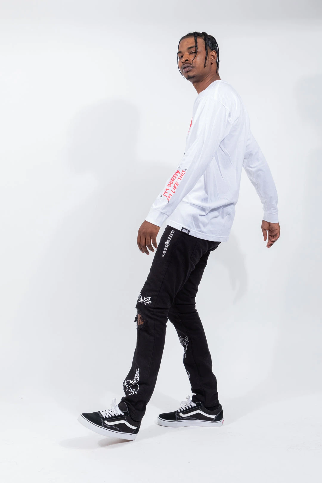 BROKEN PROMISES Shirts Drown My Sorrows L/S White