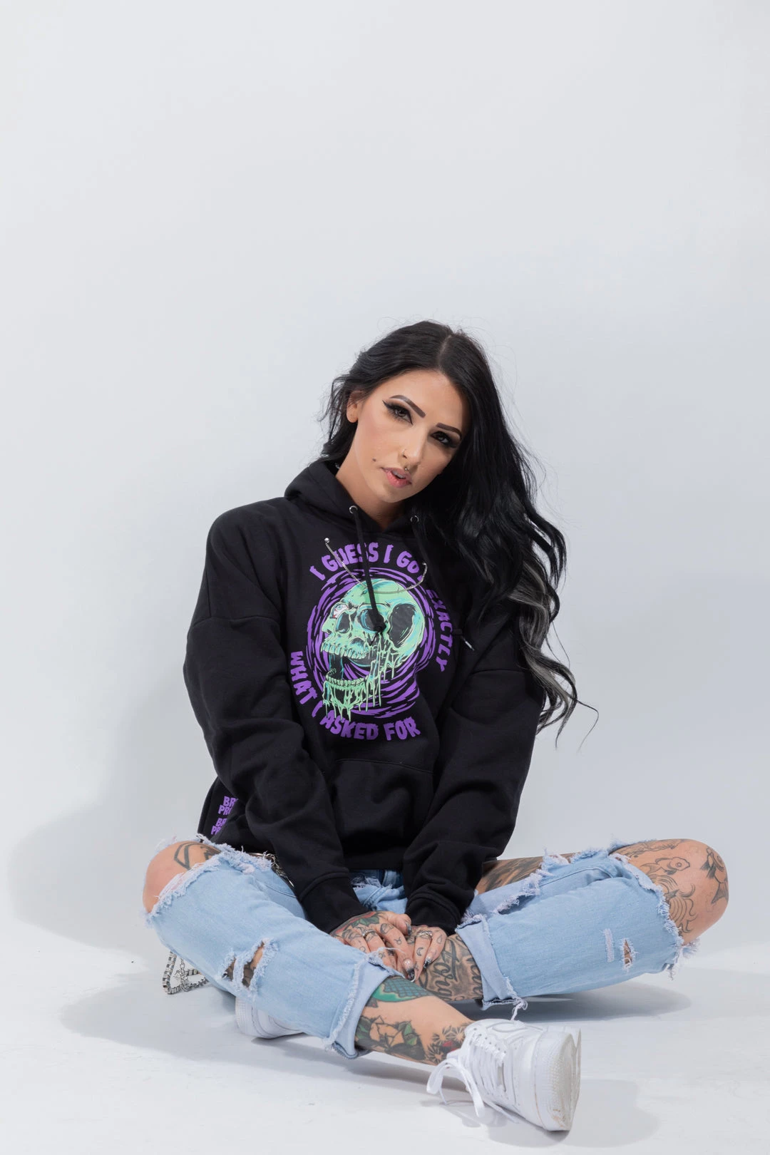 BROKEN PROMISES Jinxed Chain Hoodie Black